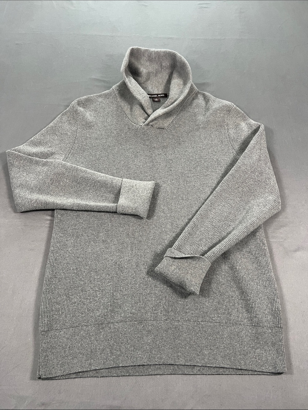 Michael Kors Heather Gray Ribbed Sweater